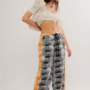 NWT Free People Canyon Printed Wide Leg Pants